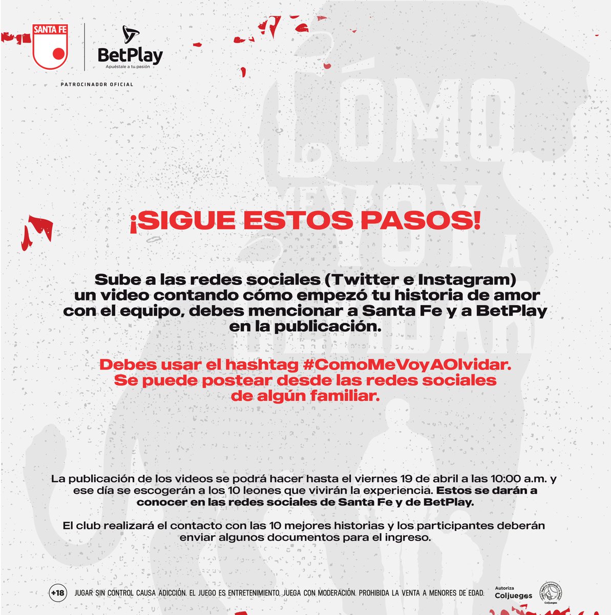 ¡Es hora de homenajear a quienes nos heredaron esta linda pasión 🇮🇩! Junto a @BetPlayCO buscamos a esos más fieles Leones o Leonas 🦁, los hinchas de toda la vida. #CómoMeVoyAOlvidar 🎶 ...