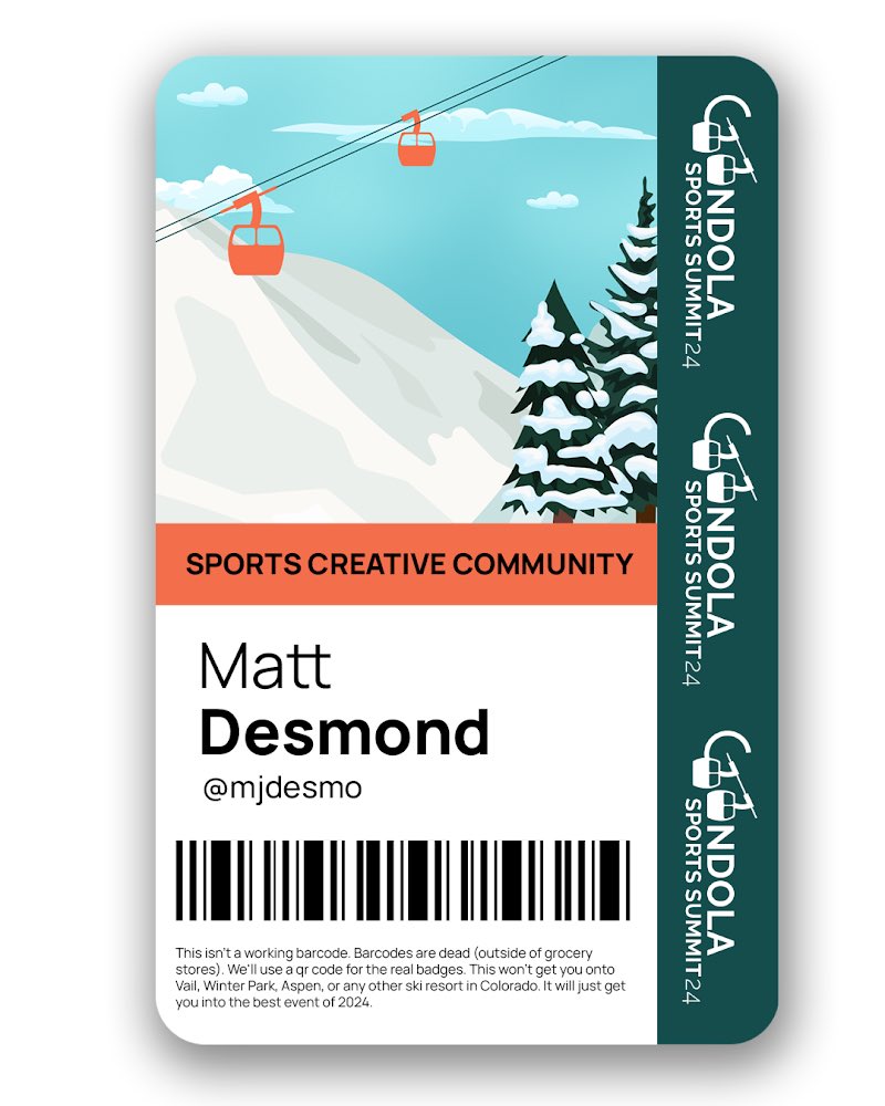 Can't wait to be in Denver with some of the brightest minds in sports! It's been amazing to see this event come to life. Kudos to the @ongondola crew @jarzod, @nickcicero, @davidbherman for all their hard work. I'm excited to represent @SCCUnited & see new & familiar faces!