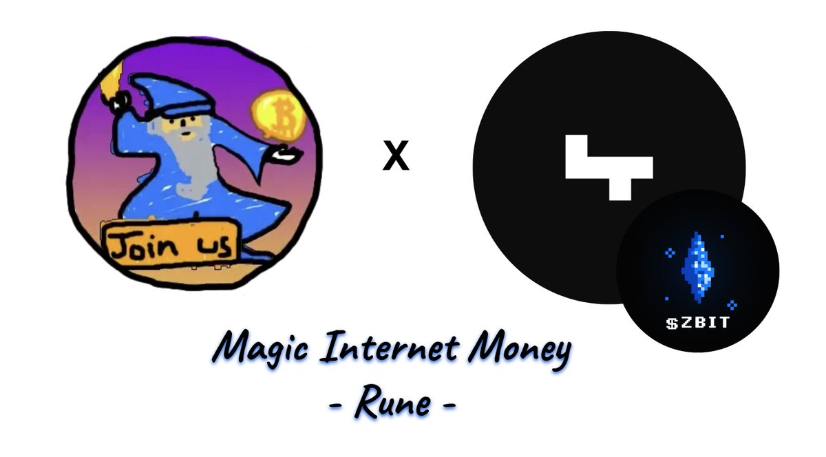 Bitcoin Wizard X BTC Machine 🥳
@bitcoinwizardry X @btcordinal

Which Machine & $ZBIT holders want the rune token for Magic Internet Money airdrop? 🪂

- Join this discord & be active discord.gg/bitcoinwizard
- Like, comment & retweet this tweet
- Follow @MagicNetMoney

Get $ZBIT…