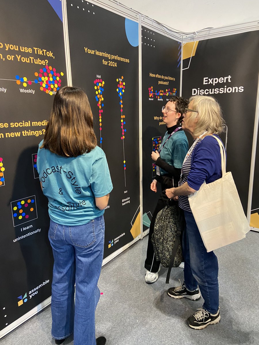 Great to catch up with <a href="/assembleyou/">Assemble</a> at #LT24UK one of our <a href="/UfiVentures/">Ufi Ventures</a> and take a look at the info they are gathering from delegates on trends in using social platforms for learning.