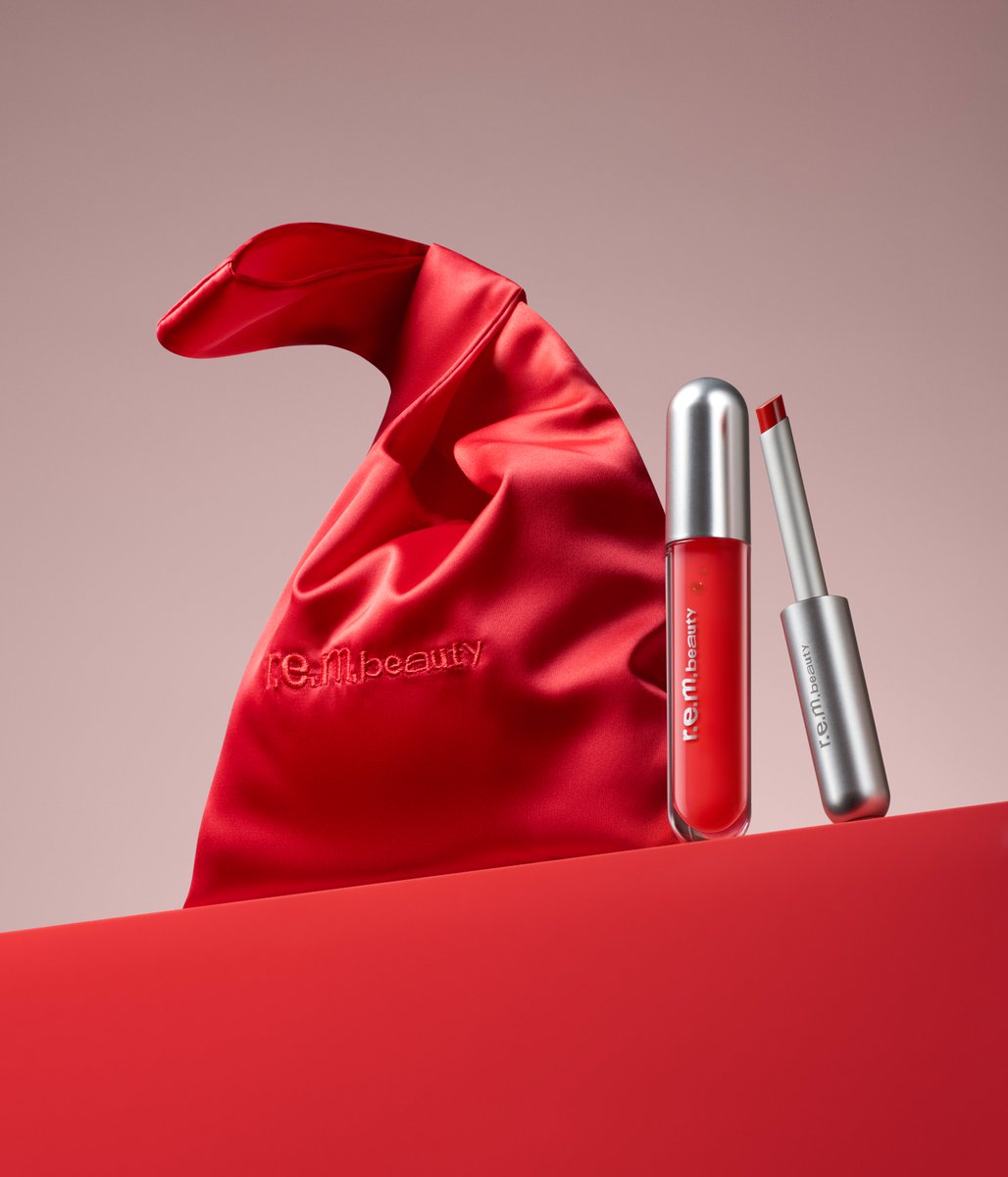 introducing the eternally red lip set ♾☼ ⋆｡˚⋆ this limited-edition set puts a glossy spin on ari's go-to red lip inspired by her latest album includes: ▫️ #onyourcollar classic lipstick in “attention” ▫️ #essentialdrip glossy balm in “shirley” ▫️ an exclusive red satin