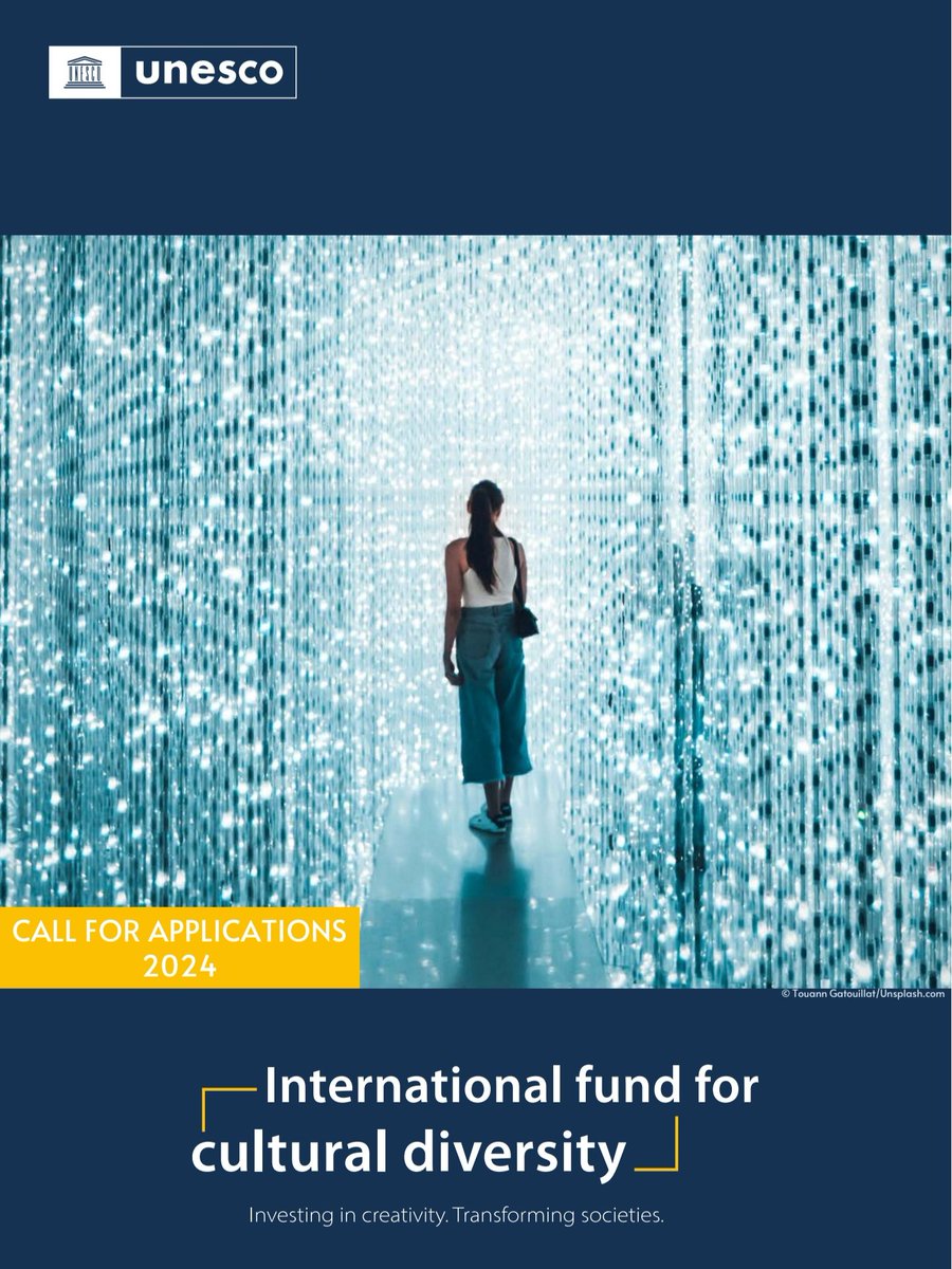 UnescoYaounde's tweet photo. 📢 Call for applications for #UNESCO’s International Fund for #CulturalDiversity (#IFCD) now open!

#IFCD is seeking projects that support the development of the #cultural and #creative sectors in developing countries!

APPLY NOW ➡️
https://t.co/dqueRKzIcs

#fundingopportunity https://t.co/7yCxwSOrO4