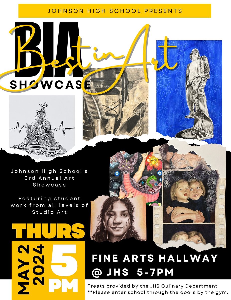 Please join us for the BIA (Best in Art) JHS art show! @JhsJags @HaysFineArts @JasonAdamTX @PattyMorenoFA1