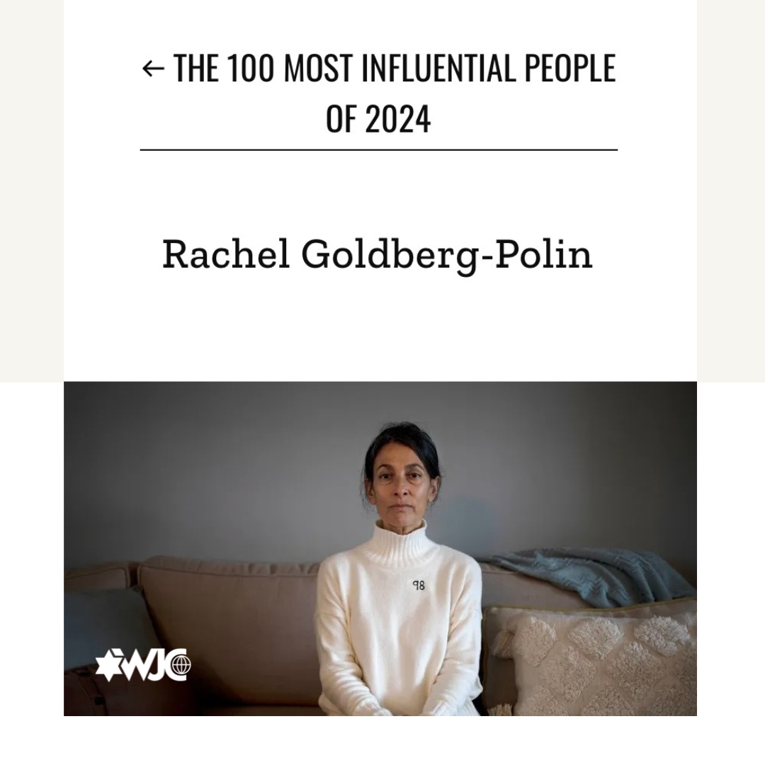 👏Rachel Goldberg-Polin, whose 23 y.o. son, Hersh, is among the Israelis still being held captive in Gaza, is one of @TIME's 100 most influential people of the year. She has been fighting tirelessly for the release of the 133 hostages. #BringThemHomeNow 🔗…