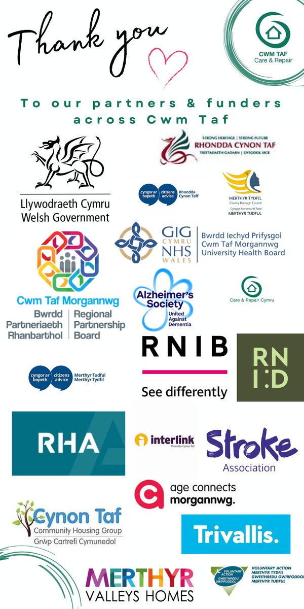 One of our 6 strategic objectives is to work with others to achieve shared goals.  As we close 2023-2024 we wanted to say a huge thank you to our funders & partners - referral pathways & partnership work is key to achieving positive outcomes for our clients across Cwm Taf