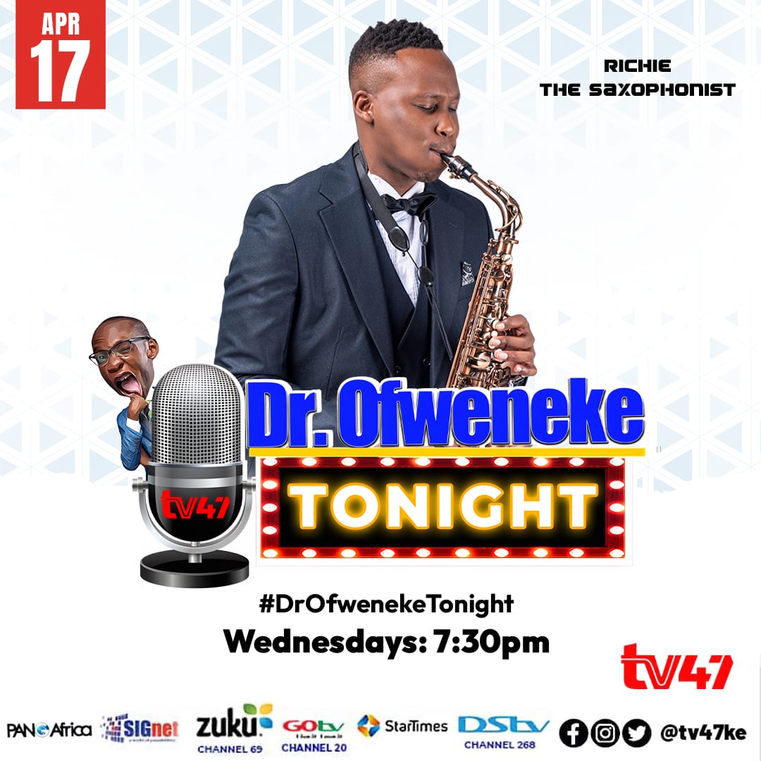 TONIGHT on Dr Ofweneke Tonight we will have masculine music and art. On stage, we will host Richie The Saxophonist.

#DrOfwenekeTonight
#TV47Entertainment
@DrOfweneke