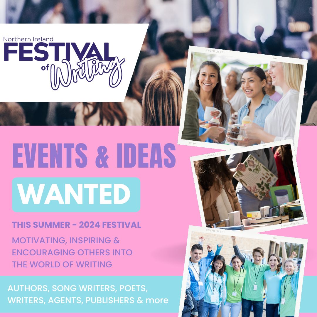 Want to propose an idea? 💡

Unfortunately, due to Covid we had to take a break but we're back and we want to support the world of writing in NI as best we can.

If you want to be part of our event plan check this out >> forms.gle/5MKooCTyubbb2f…

#FestOfWritingNI