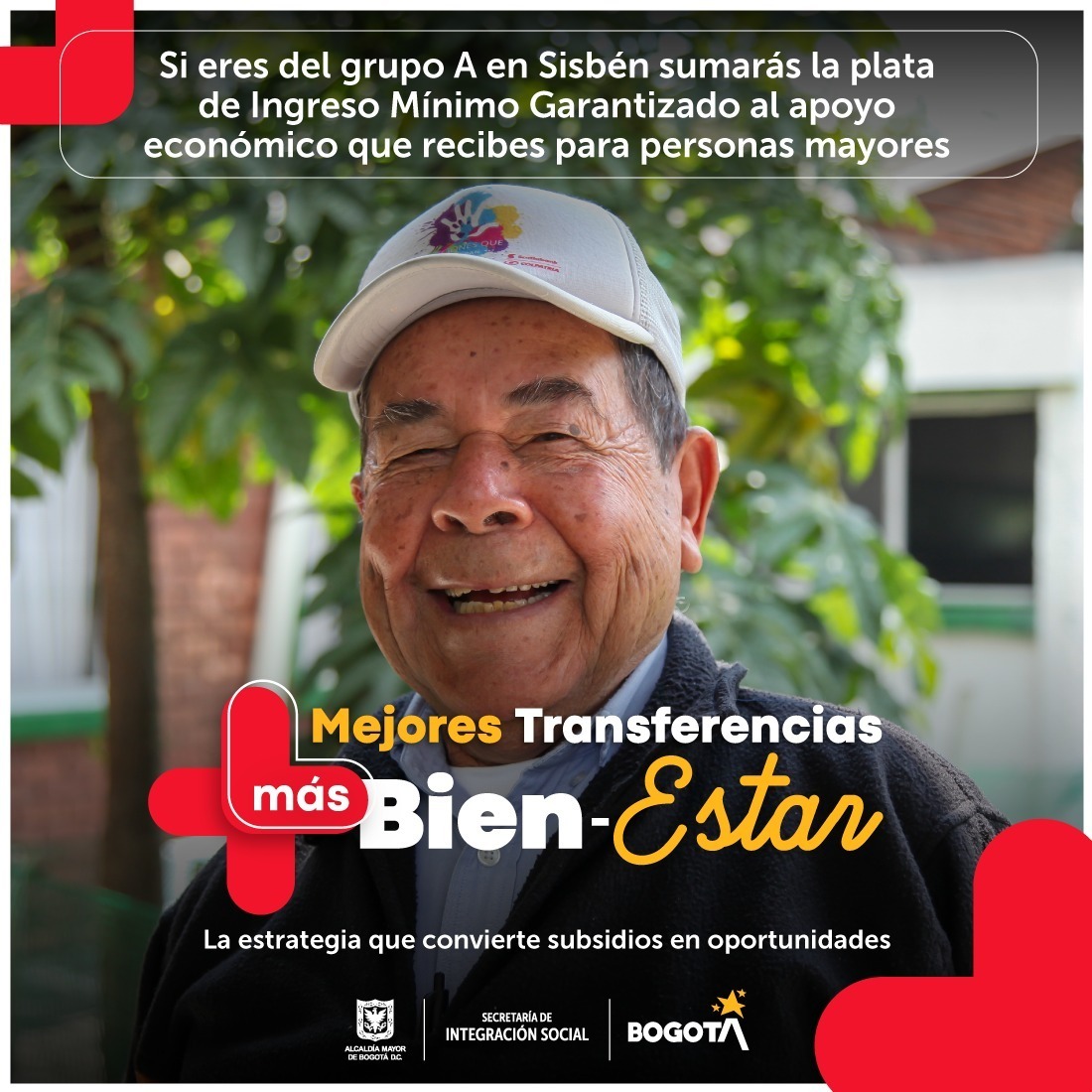 integracionbta's tweet photo. ¡En solo tres pasos, quienes más necesitan, reciben más! 🚀

A partir de octubre, las personas mayores del grupo A del Sisbén sumarán el apoyo económico que reciben con la plata de Ingreso Mínimo Garantizado. 💰

¡Entérate aquí! 👉 https://t.co/PSK8LduEZ0 https://t.co/dfpSM0n8gY