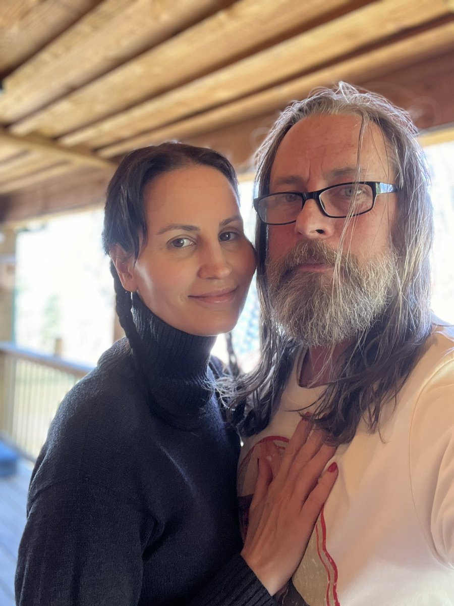 JMcNutty23's tweet photo. My wife attempting to break my orbital lobe with her massive cheekbones. 😂 #MutantFam #OldFolksProblems https://t.co/KoTAi3lYzK