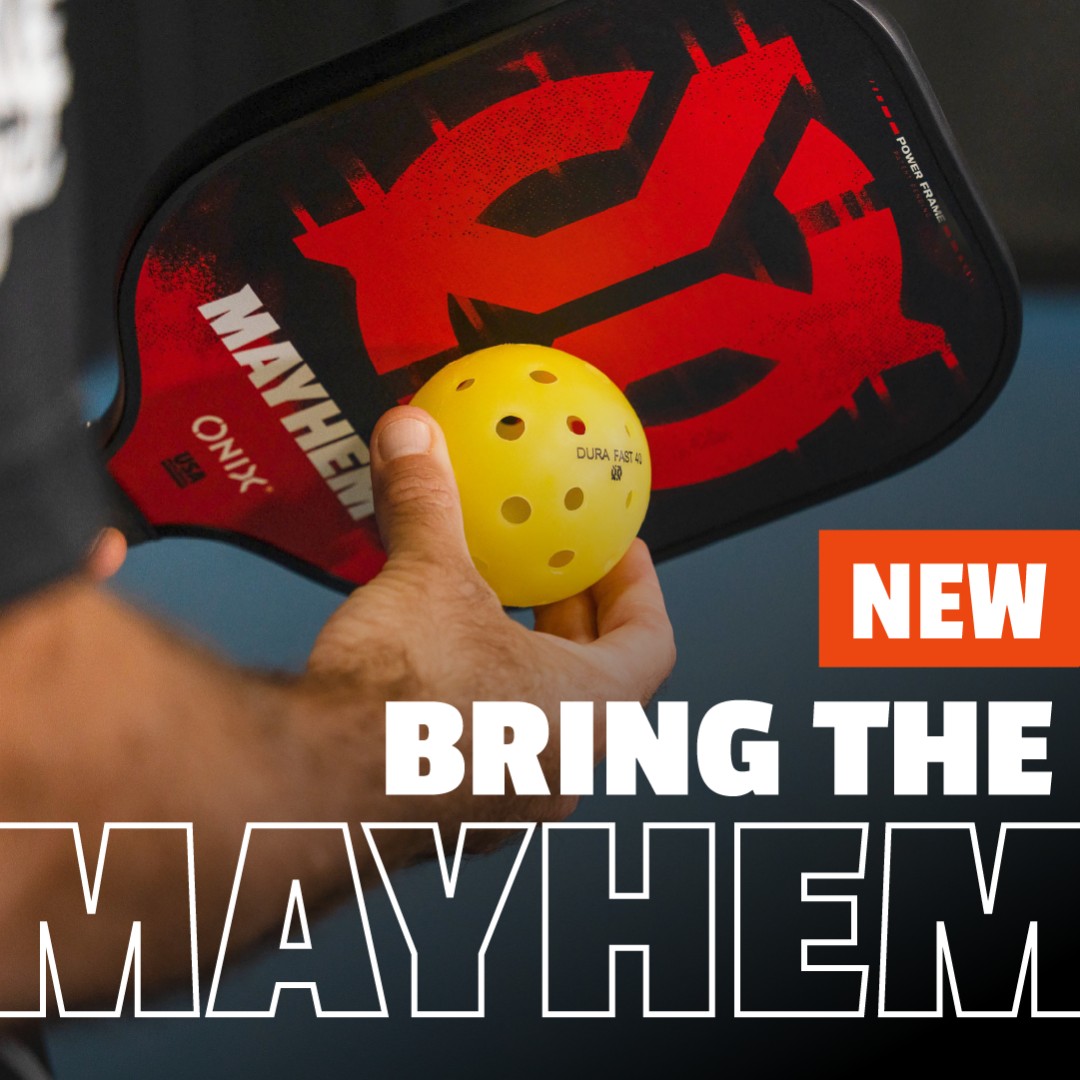 Onix Pickleball on X: "Bring the MAYHEM🔥Get the most advanced paddle  today! The carbon fiber Power Frame wraps the entire paddle providing extra  strength for the most rigorous pickleball play. The patented