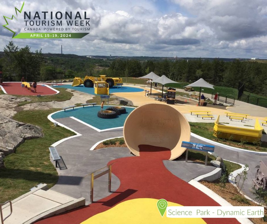 Right here in #Sudbury you will find Ontario's only Outdoor Science Park! It features large scale science-themed exhibits and interactive experiences. 📷Dynamic Earth #TourismWeekCanada2024 #GoGreen #DiscoverSudbury