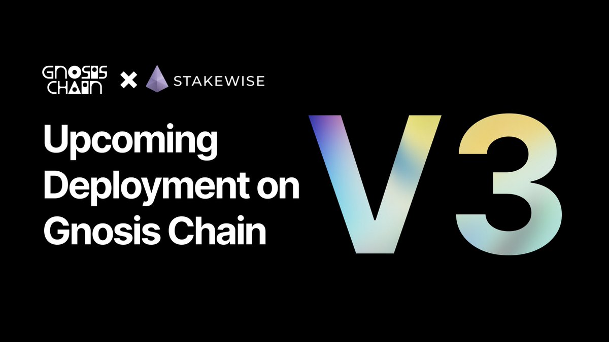 We are excited to share that StakeWise V3 will soon be coming to @gnosischain 🥳 Get ready for an exhilarating new chapter in the story of liquid staking! Some details inside 👇