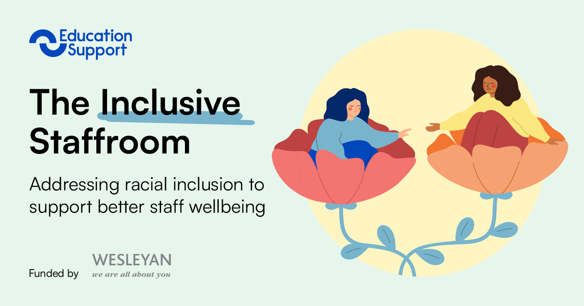 Would you like to create a more inclusive culture in your school? The Inclusive Staffroom from @edsupportuk uses reflective learning to find out what effective mental health and wellbeing support looks like for global majority educators. 🔗Sign up here bit.ly/43cYPlU