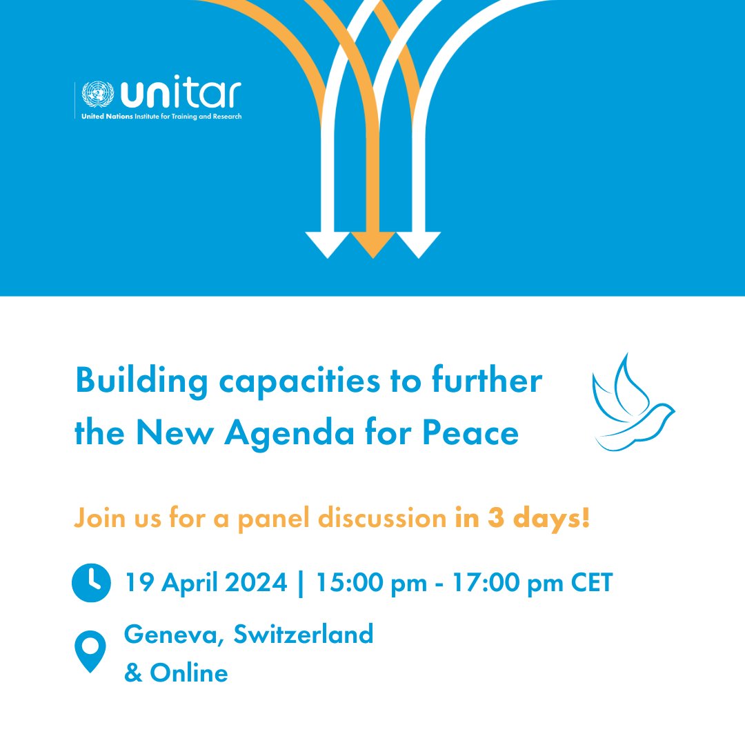 UNITAR's tweet image. [2/2] Want to join in Geneva: If you want to attend the discussion in Geneva, please register here➡️ i.mtr.cool/hbsrugamal

#NA4P #BuildingCapacities #SummitOfTheFuture