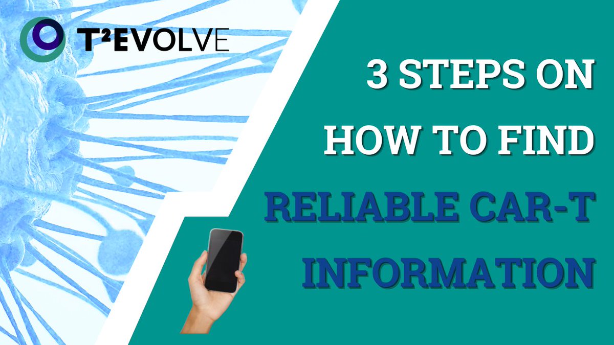 🔎 How can you find reliable information online on #CART treatment? T2EVOLVE has developed a video explaining how to do so in 3 steps together with the Working Group of Patients and Caregivers, @AcuteLeuk, @knowyournodes & @MyelomaEurope. Find it here: t2evolve.fyi/CART_info_video