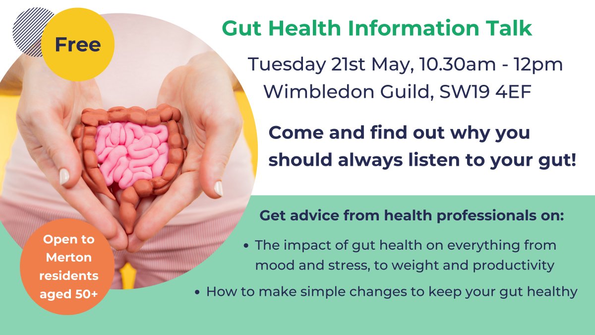 ❓ Did you know? 58% of people in the UK have experienced gut health problems. Join us on Tuesday 21st May for a FREE information talk on the impact of gut health and how to keep your gut healthy. For more information and to book your place, visit ow.ly/fSlE50RgjtG