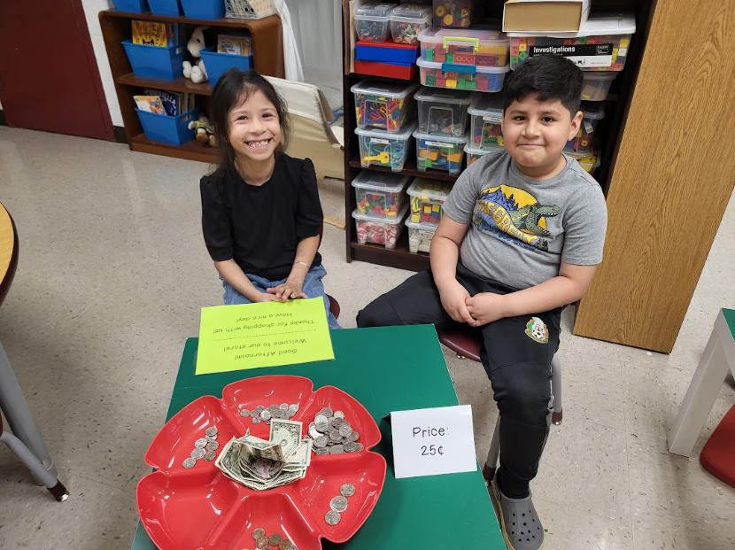 The 1st grade Econ store was open for business again last week!  Each class created their very own goods to sell to teachers and staff after studying needs, wants, goods, and services. @mymcpsva