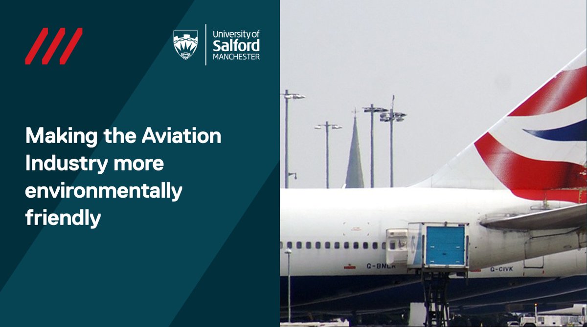 The University of Salford is part of a European project looking at ways to help the aviation industry achieve the environmental targets ✈️👏 Read more about it here - salford.ac.uk/news/making-th… #SalfordUni