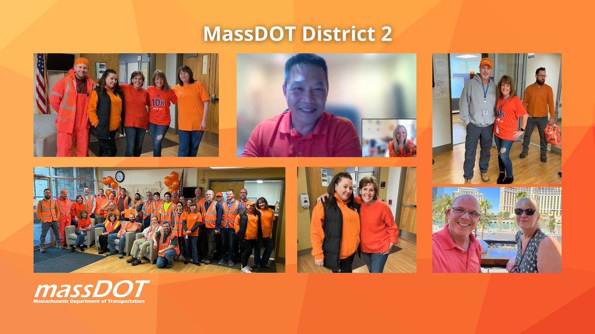 MassDOTSafety's tweet image. Our District 2 coworkers are amplifying the message of #SafeWorkZonesForAll, whether they&apos;re working remote or in the office! 🦺🚧

They look fantastic in their #Orange4Safety! #GoOrangeDay #NWZAW2024