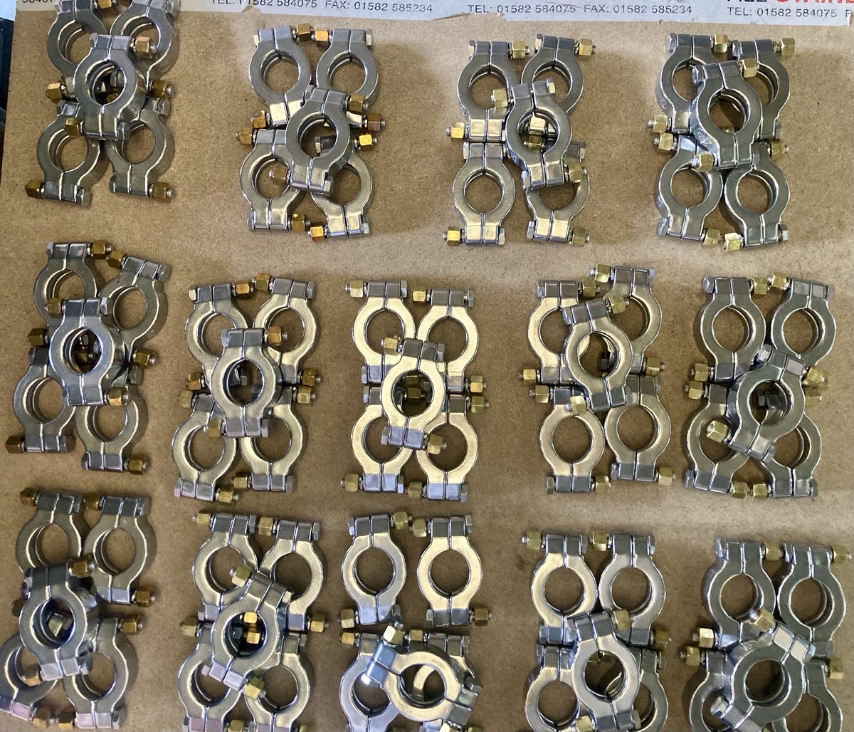 AllStainlessLtd's tweet photo. SSH clamps with brass nut and bolt, available in various sizes to suit your requirements.

Any enquiries we are available on email :

Info@allstainlessltd.co.uk

or by phone :

01582 584075

#allstainlessltd https://t.co/pZwH0rnWfU