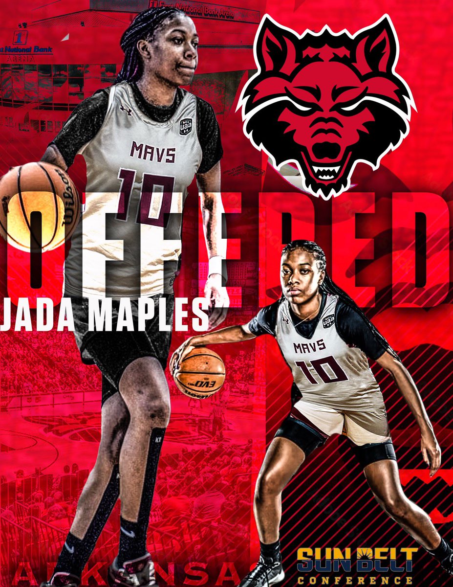 Congratulations <a href="/JadaMaples/">jada maples</a> 2026 G on your offer from A-State HC <a href="/Coach_Dezz/">Destinee Rogers</a> <a href="/RRainwater1037/">Randy Rainwater</a> <a href="/AStateWB/">Arkansas State Women's Basketball</a>