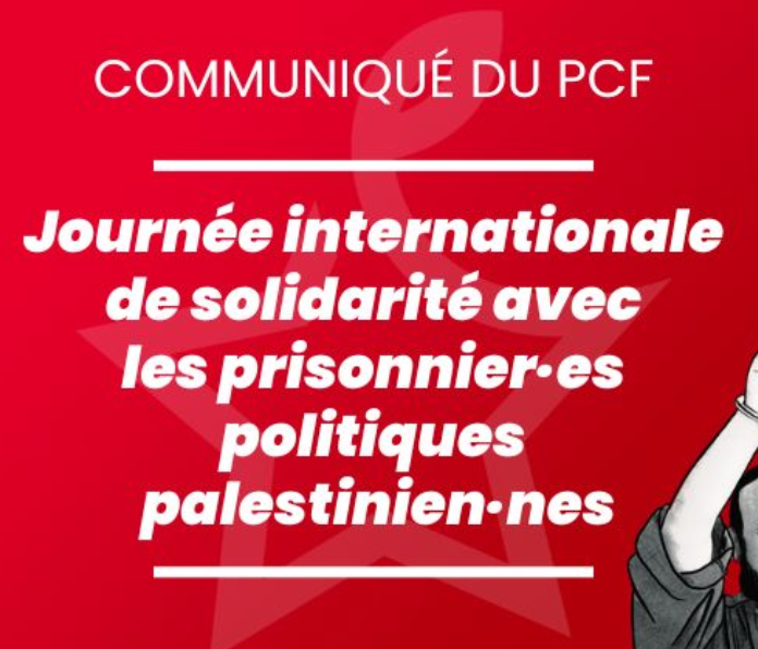 Journée internationale de solidarité avec les prisonniers politiques palestiniens ! pcf.fr/journee_intern…