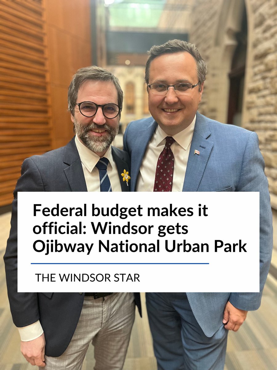 Ojibway National Urban Park will open in the next 12 months thanks to strong partnerships and a historic $36 million in our Liberal Budget 2024 🌳 Thank you to Minister @s_guilbeault for being a champion for Ojibway!