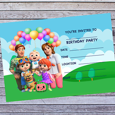 PERSONALISED BIRTHDAY CARDS & PARTY INVITATIONS  #birthdaycards #happybirthday #partyinvites #greetingcards #birthdaygirl #birthdayboy #cocomelon bit.ly/3UcKi71