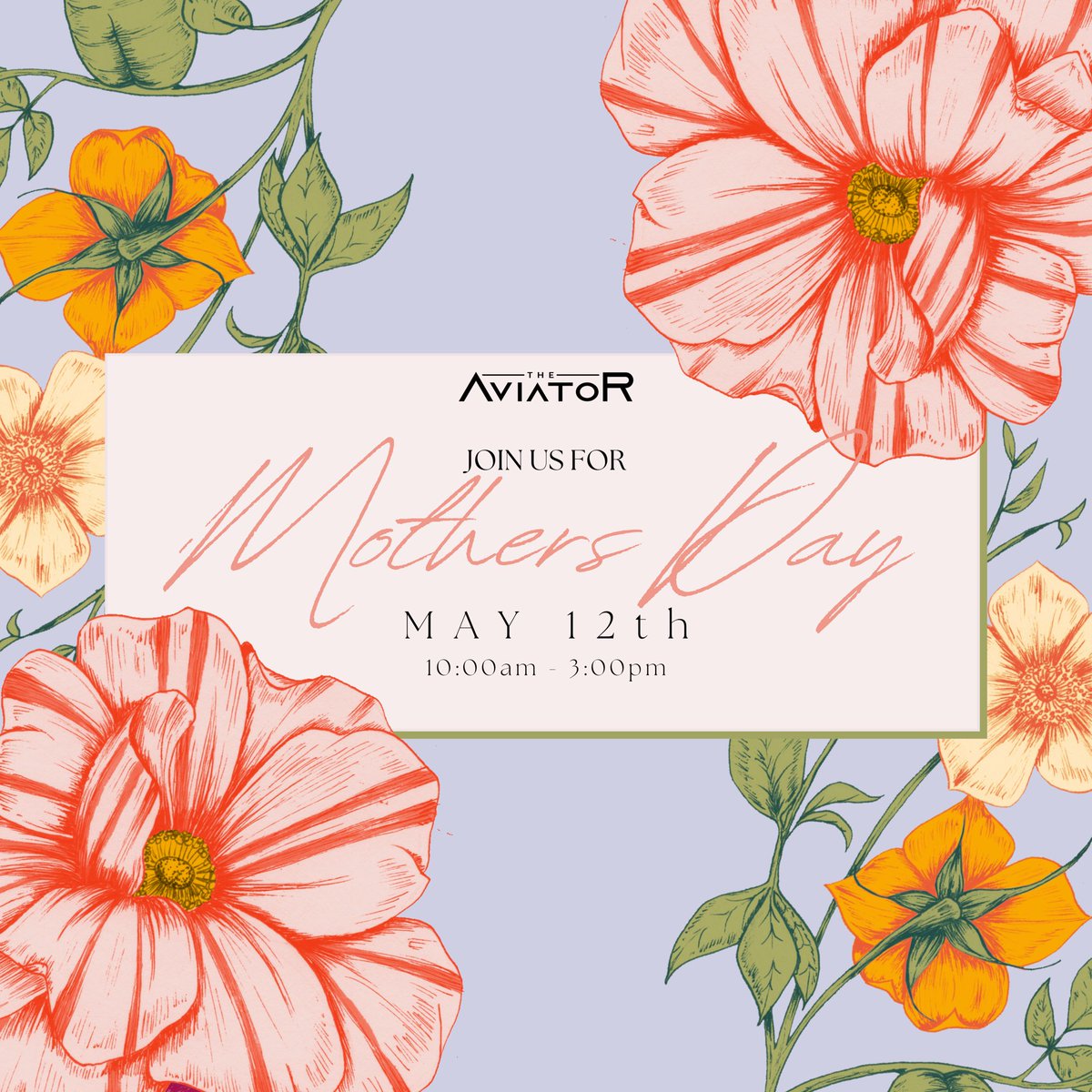 JOIN US for a Mother’s Day Brunch Buffet on Sunday, May 12th 10AM - 3PM! 🌼🌸🌻 Limited seats available. Adult Ticket: $65 Kids 12 & Under Ticket: $25 Kids 3 & Under: Free! For Tickets, and to see the full menu, please visit: exploretock.com/aviatorclevela…