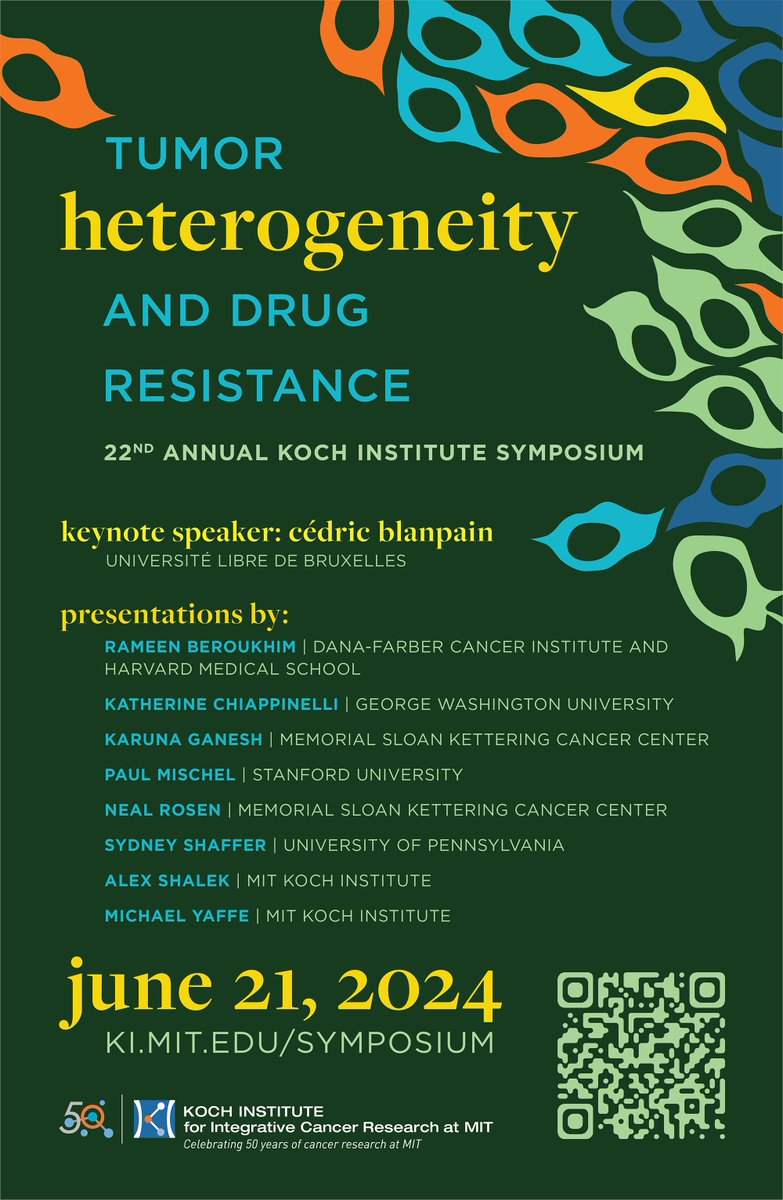 Join us on Friday, June 21 for a symposium exploring patient-specific variation in cancer progression and response to therapy. 

Our exciting lineup of speakers starts with keynote @‌CedricBlanpain.

Register: eventbrite.com/e/tumor-hetero…