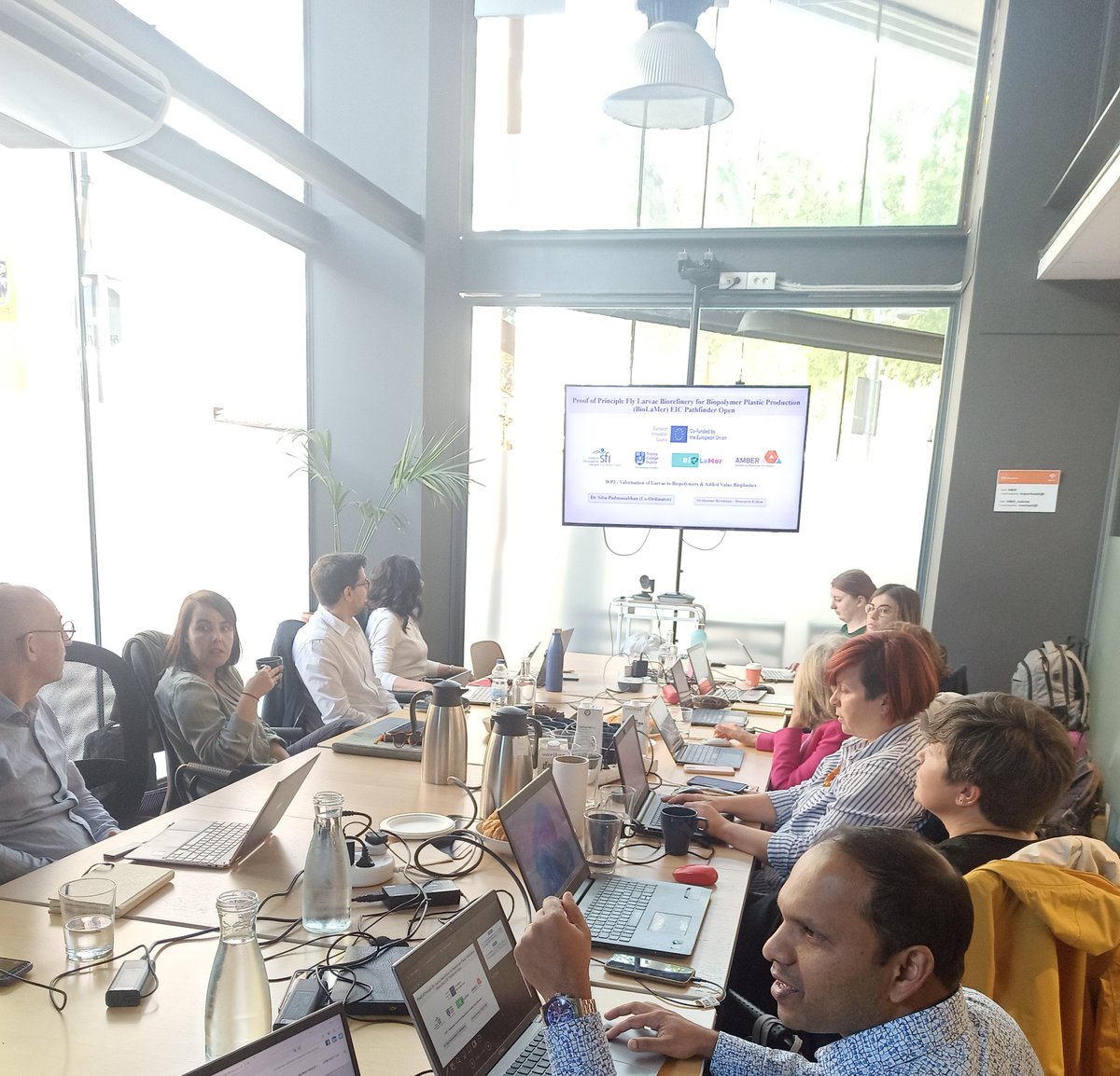 That’s a wrap for our first1️⃣Biolamer Project Annual Meeting.
Day  1️⃣ kicked off with the steering board meeting🤝. Work package  presentations, progress monitoring 📊, and fruitful discussions🗣️brightened both days.<a href="/BiolamerP3938/">Biolamer Project</a> <a href="/AquaSilico/">AquaInSilico</a> <a href="/ambercentre/">AMBER</a> <a href="/soclinetech/">SocLineTech Solutions</a> <a href="/tcddublin/">Trinity College Dublin</a>