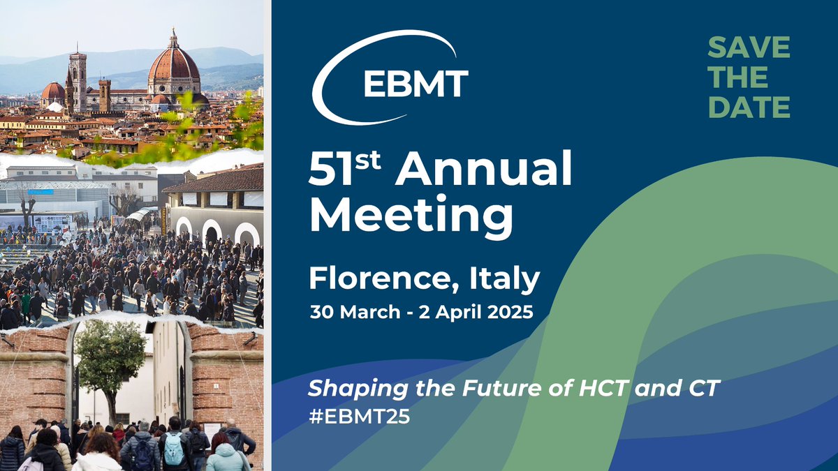 🙏 Thank you to all who joined us for the very special 50th Annual Meeting of the EBMT! #EBMT24 has been a unique experience for us all, and we are already waiting with excitement our next year's Annual Meeting that will be in Florence, Italy! 🤩 Save the dates! 📅 #EBMT25