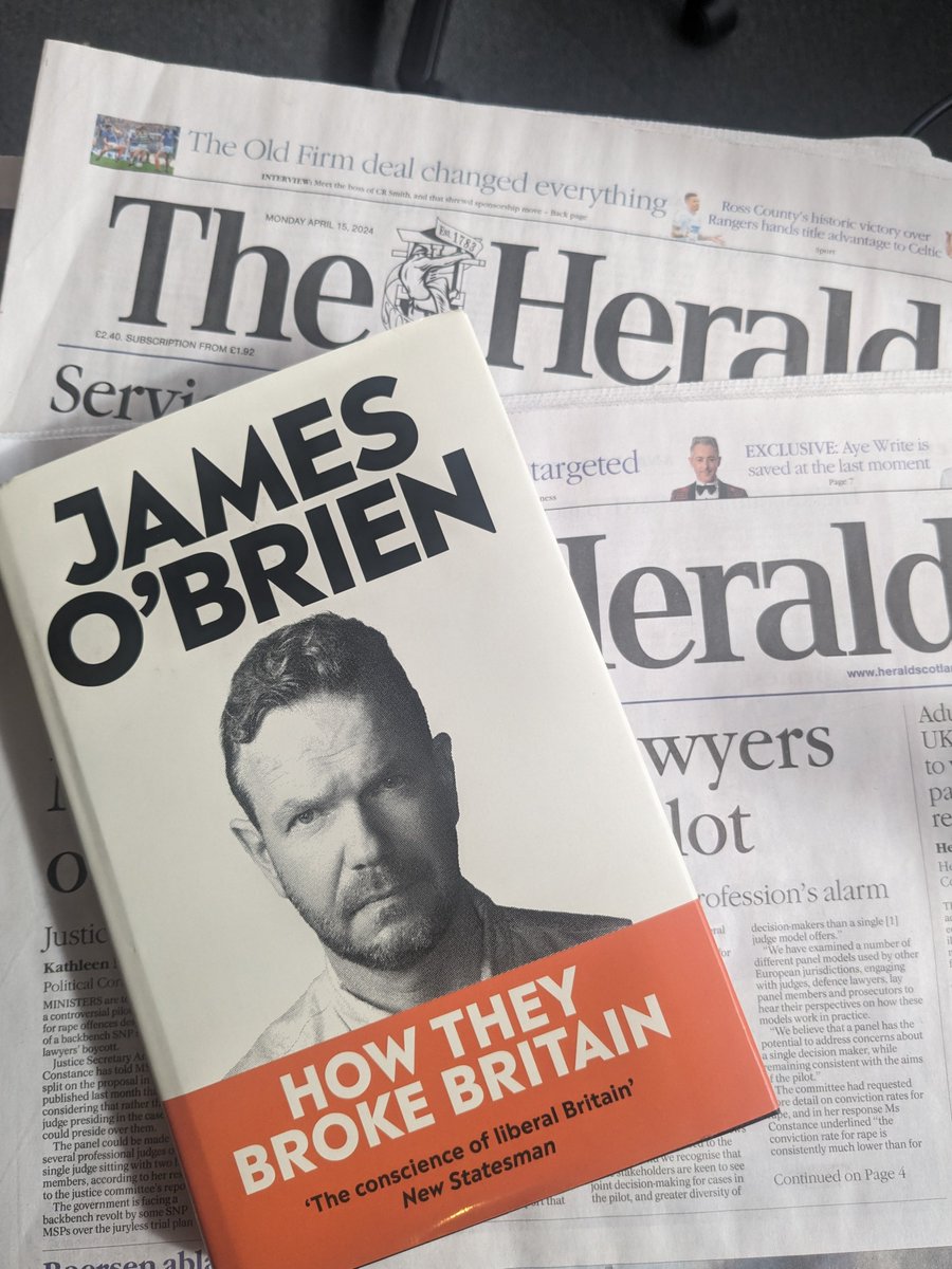 I will be speaking with @mrjamesob next month at Glasgow's Royal Concert Hall as part of @AyeWrite. Delighted to have been asked. For tickets: tinyurl.com/2zddf8cu