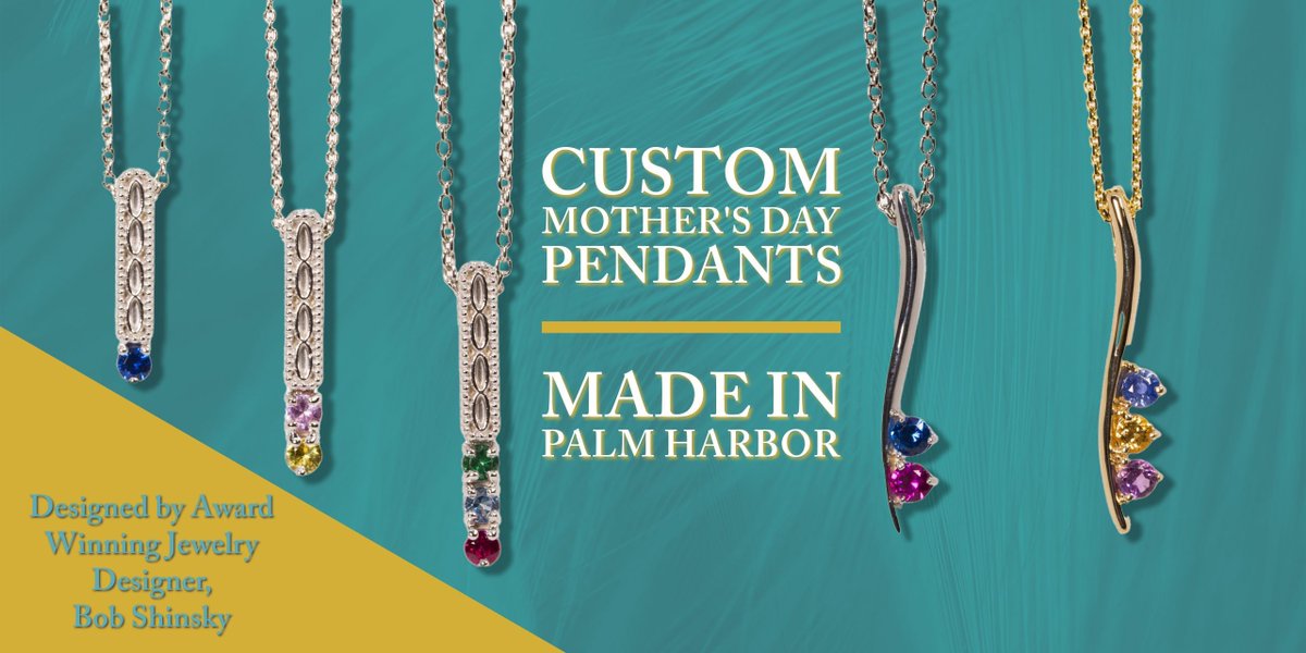 You still have time to make something special for Mom this year! Custom Pendants designed by Award Winning Master Jeweler, Bob Shinsky.
#JewelryTrends #jewelrylovers😍 #tarponsprings #dunedin #jewelrystore #awardwinning #getnoticed #TampaBay #trinity #customjeweler #lojrocks