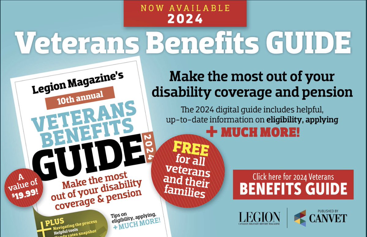 Get your free copy of the Veterans Benefits Guide 2024 today! The guide is an informative resource for Veterans and currently-serving military personnel to answer questions and navigate paperwork when applying for benefits. Sign up for free at: legionmagazine.com/guide/