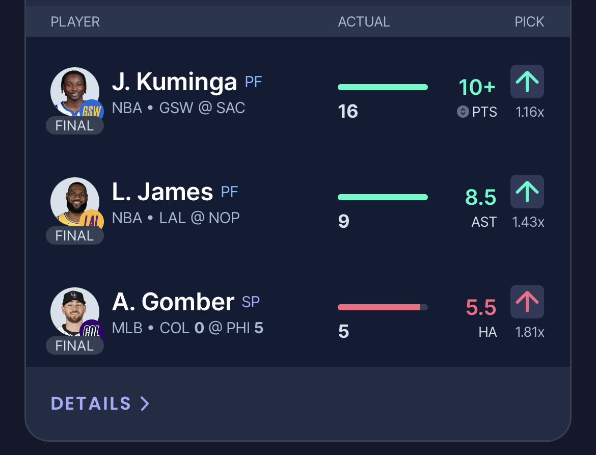 icebergcards's tweet photo. @SleeperPicksHQ I’ll be taking my business elsewhere. Gomber had 6 HA and you said he only had 5. I feel like I was robbed of my money. This was a winning slip that you didn’t pay out. So lame. https://t.co/tQp52AED7J