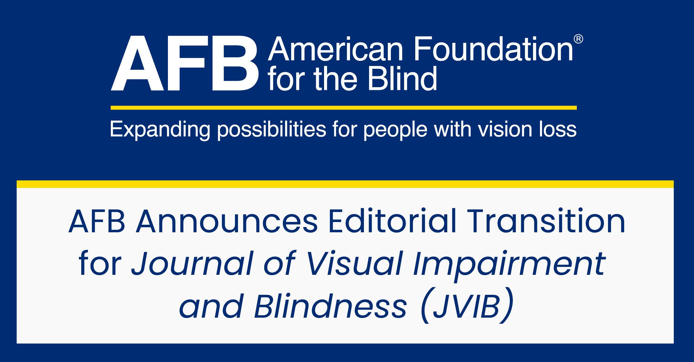 American Foundation for the Blind on X: &ldquo;After 9 years at the helm 