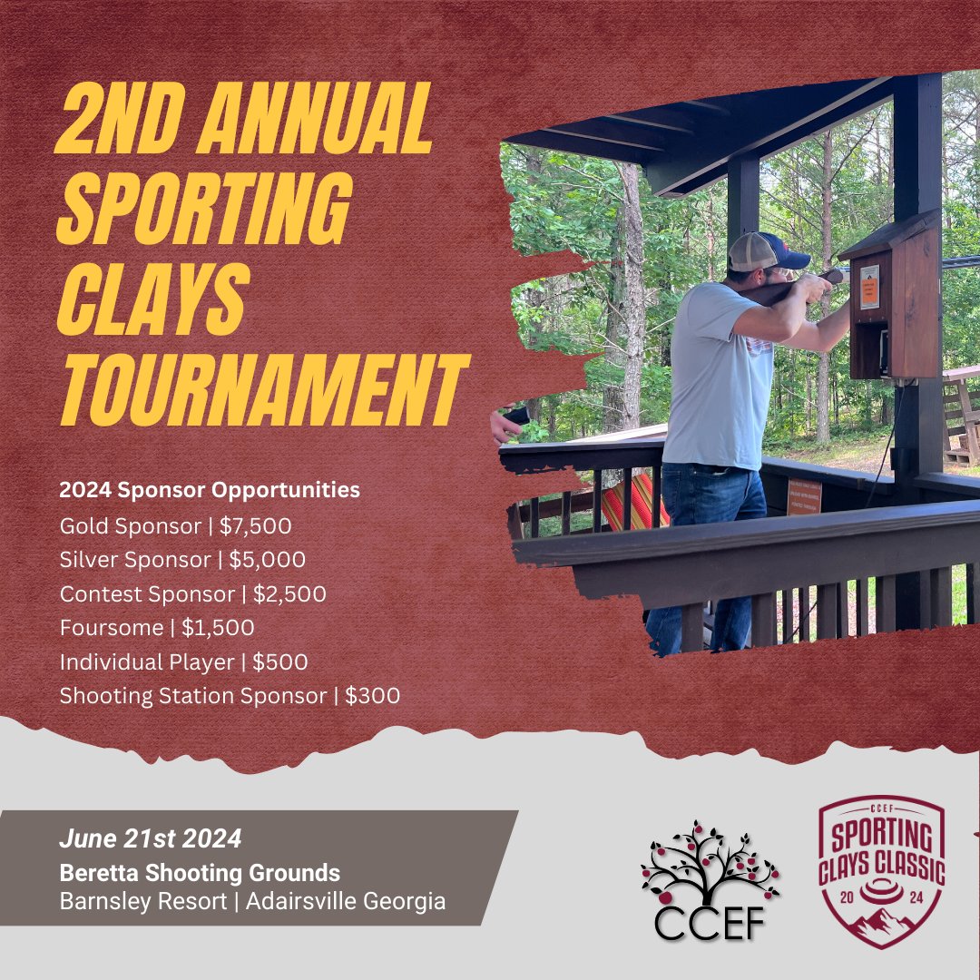 🎯 Excited to announce the 2nd Annual Sporting Clays Tournament at the Beretta Shooting Grounds, Adairsville, GA! Stay tuned for more details! 

…erokeecountyeducationalfoundation.org/2024-clays

#Cherokeecountyeducationalfoundation #CCEF #CCSDFam #CCEFSportingClays #BerettaShootingGrounds