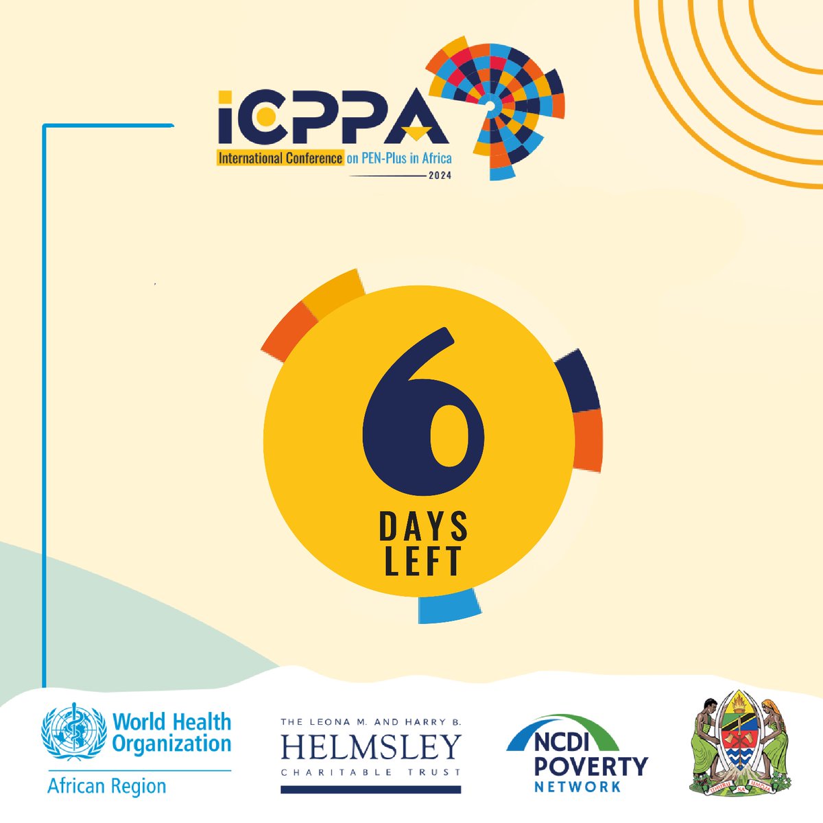 It's 6 days until the 1st International Conference on #PENPlus in Africa, #ICPPA2024. Join the conversation as we: ✔️Share best practices in NCDs care & management ✔️Explore opportunities to integrate #PENPlus with other regional programmes Learn more⬇️: afro.who.int/media-centre/e…