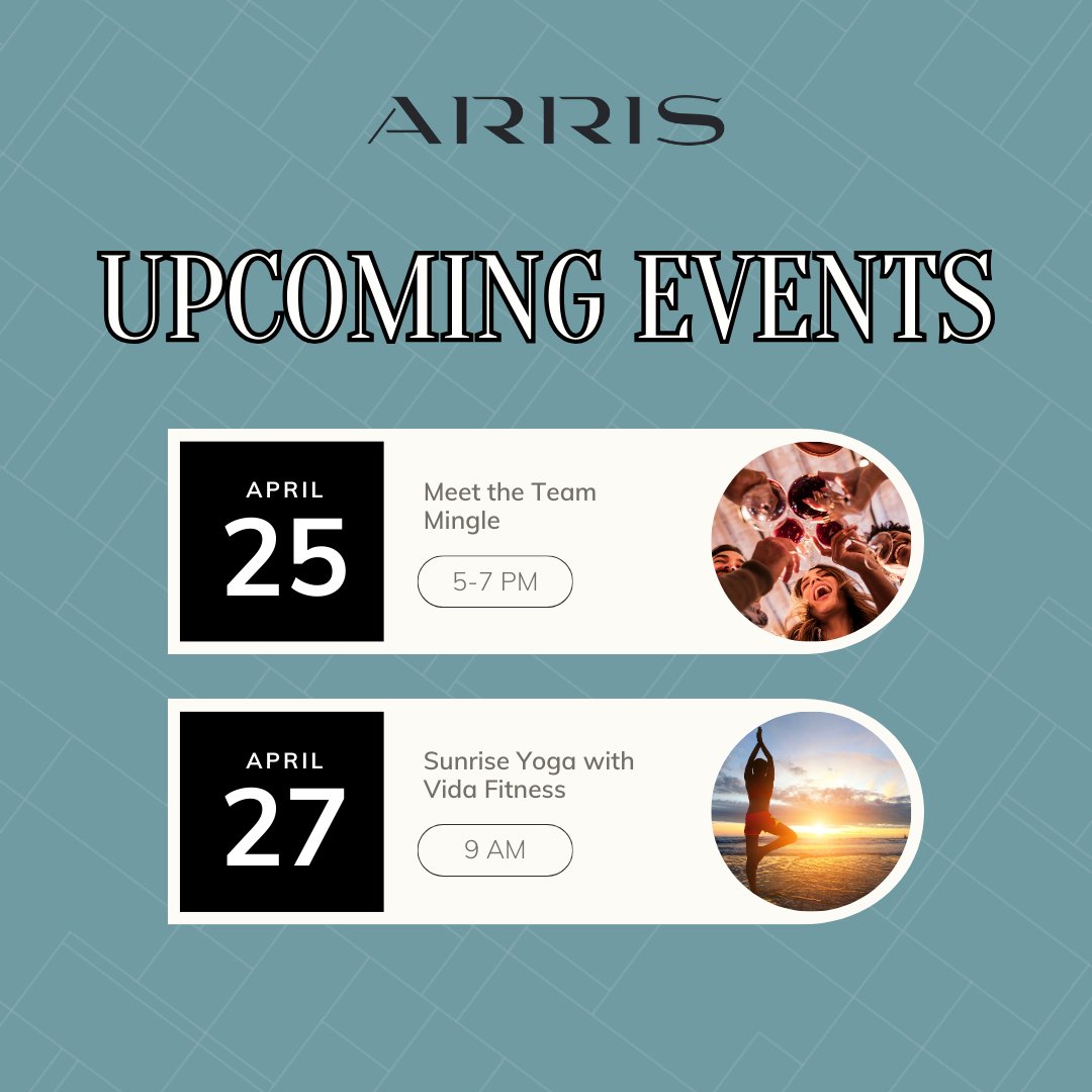 🎉 Exciting times ahead at ARRIS! Mark your calendars because we've got a lineup of fantastic events coming your way. 🏡✨ #MillCreekRes #ArrisDC #ResidentEvents #CommunityLiving #EventsToRemember #SaveTheDate