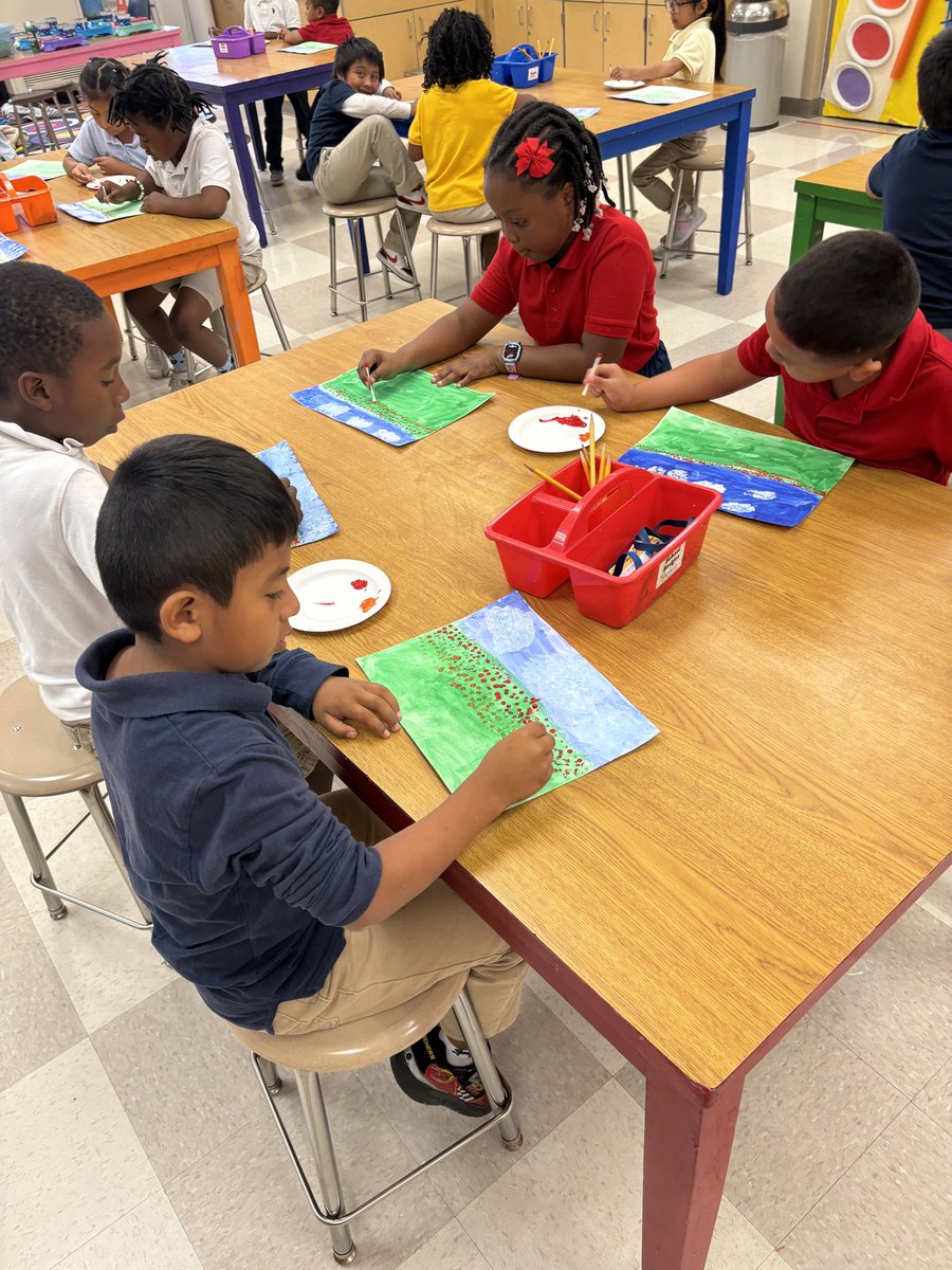 Pointillism landscapes for spring 🌻🌷🌺 #colortheory 🌸 #elementaryart <a href="/PinecrestSOARS/">PinecrestSOARs</a> <a href="/collierschools/">Collier County Public Schools</a> <a href="/CollierFineArts/">CCPS Fine Arts</a>