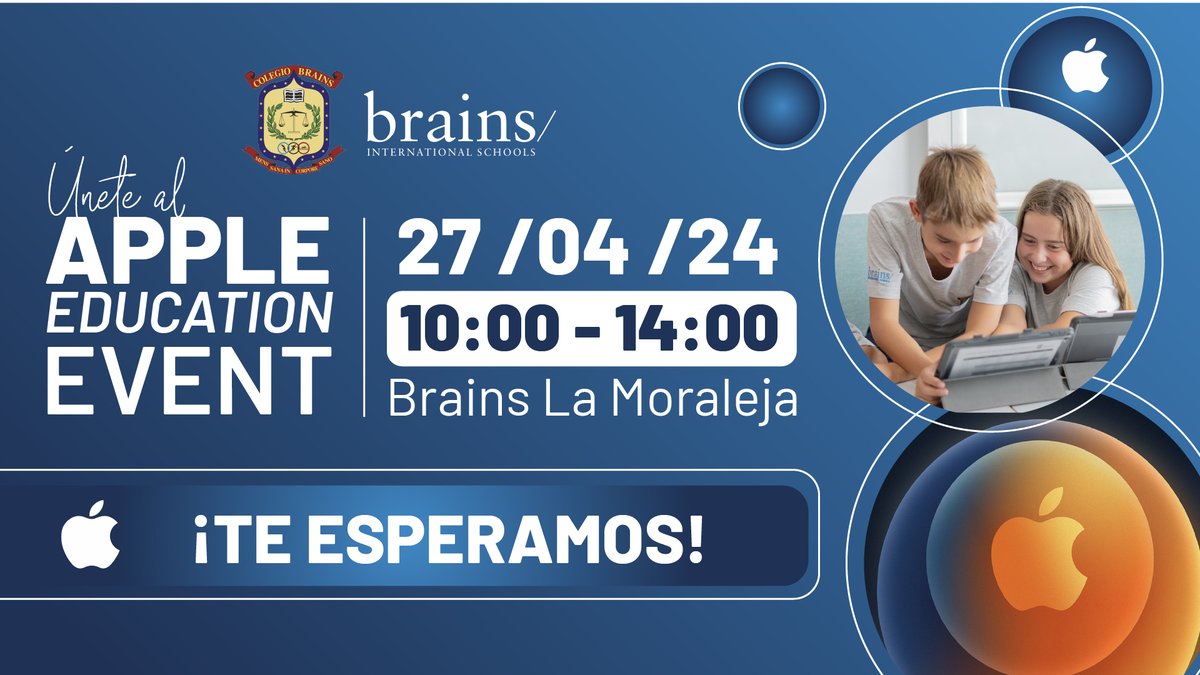 Colegio_Brains's tweet image. ¡En Brains International School somos referentes en el uso responsable de la tecnología! 🍏✨

Descubre experiencias y proyectos educativos donde la tecnología de Apple se integra como una herramienta más para la educación de los alumnos y el trabajo de los profesores.🧑‍💻…