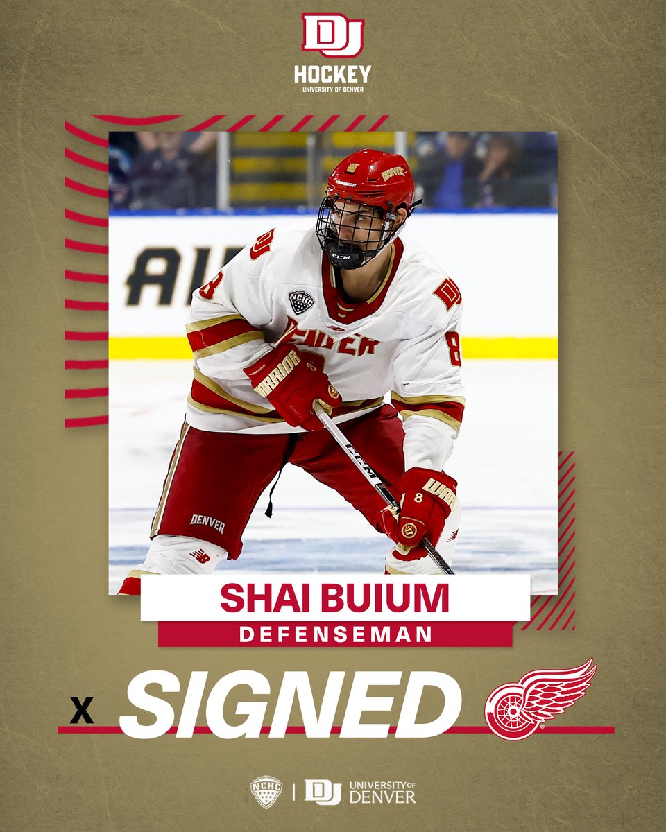 Congratulations to @shai_buium on signing a 3-year entry-level contract with the @DetroitRedWings. Proud of you!