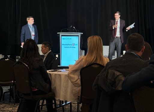 3Sixty's <a href="/billdempster/">Bill Dempster</a> and Gerry Jeffcott are  PharmaFocused at IQVIA's Industry Briefing in Montreal😎