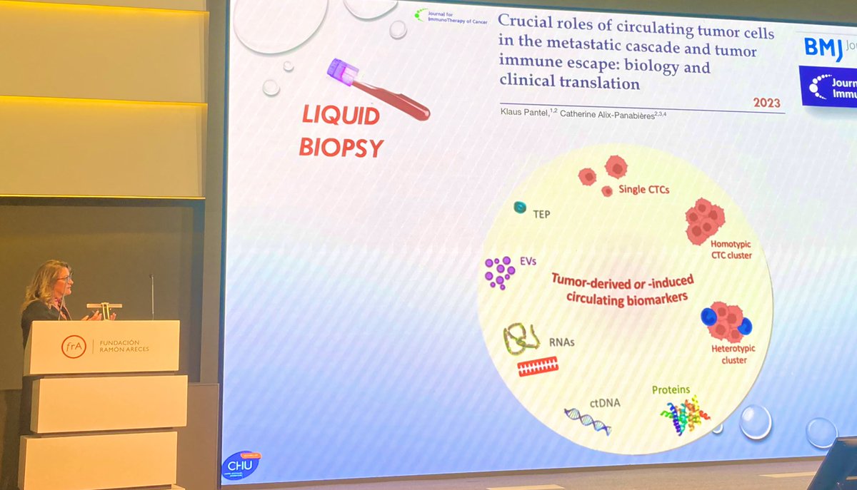 #LiquidBiopsy takes the stage at the @criscancer Annual Symposium. Fantastic talks by Catherine Alix-Panabières and @ClaraMontagut on its potential in #Cancer #research and care. Great overview of open questions & future perspectives in this expanding field. #DíaCienciaCRIS24