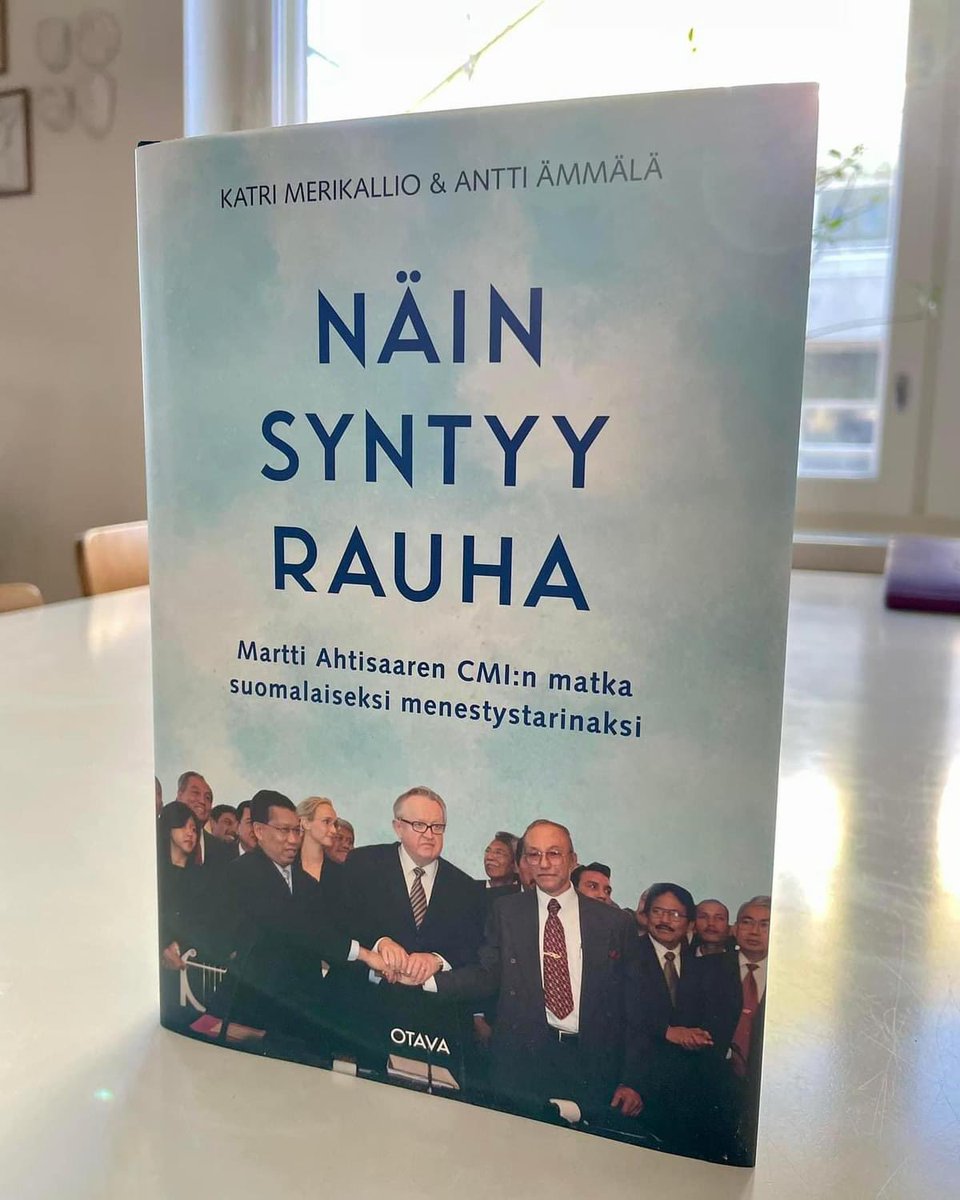 Vihdoin se on valmis.

Kurkistamme Katri <a href="/Merikallio/">Katri Merikallio</a>’n kanssa kirjassamme rauhanvälityksen kulisseihin ja CMI:n työhön maailman vaikeimmissa konflikteissa.

Ahtisaaren perinnön vaaliminen ei ole yksin Suomen, vaan koko maailman etu.