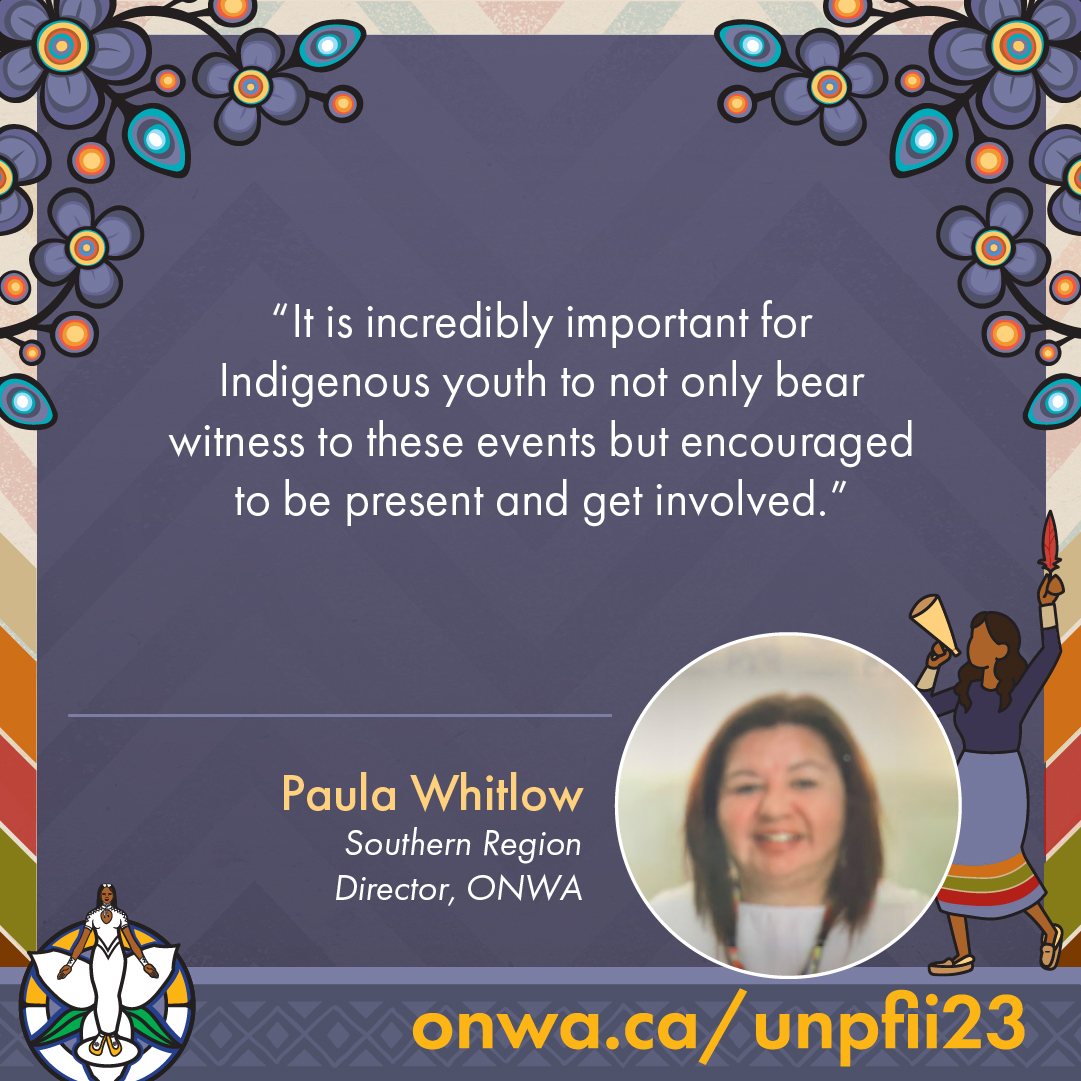 _ONWA_'s tweet image. 🌟 Getting Involved 🌟“It is incredibly important for Indigenous youth to not only bear witness to these events but encouraged to be present and get involved.” - Paula Whitlow, ONWA Southern Region Director.

 🌐Read More at: onwa.ca/unpfii23 

#AmplifyVoices #UNPFII23