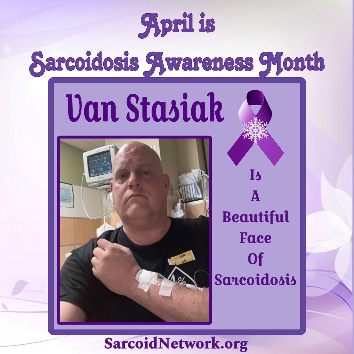 This is our Sarcoidosis Brother Van Stasiak and he is a Beautiful Faces of Sarcoidosis!💜 #Sarcoidosis #raredisease #patientadvocate #sarcoidosisadvocate #beautifulfacesofsarcoidosis #sarcoidosisawarenessmonth