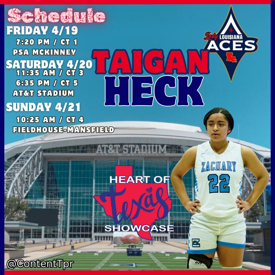 HeckTaigan's tweet photo. Here’s our schedule for Texas! See you on the sidelines! https://t.co/f9LGZBjESz