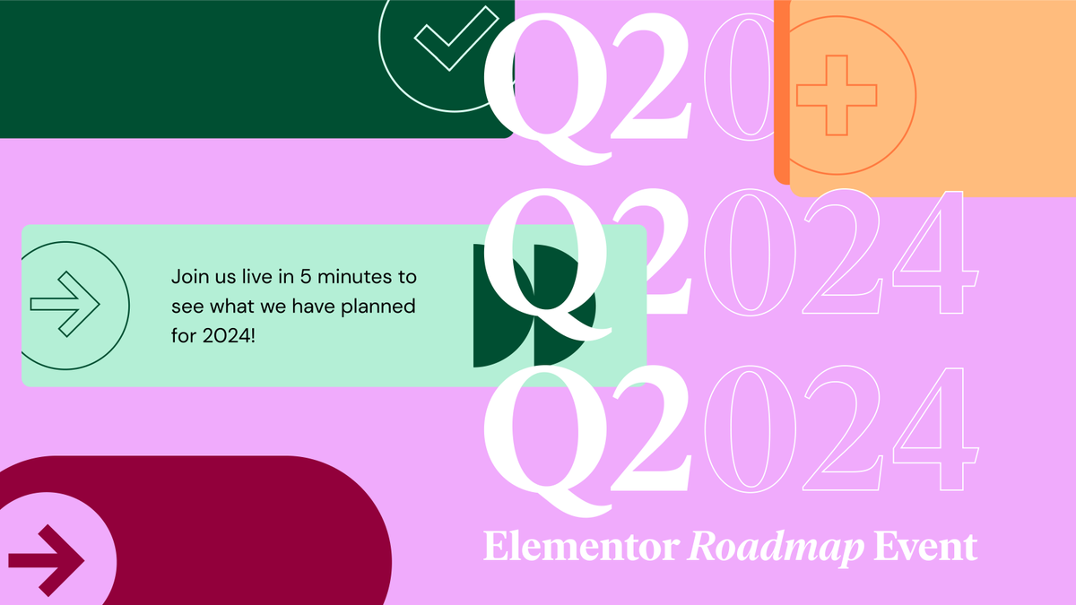 elemntor's tweet photo. We'll be live in 5 minutes to share what we have planned for the next quarter!
https://t.co/9NcRNT5lPW
#elementorroadmap https://t.co/IRZnRS7tHs